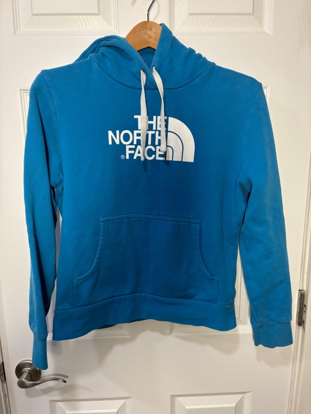 The North Face Teal Blue Logo Pullover Hoodie